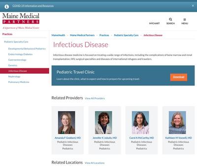 STD Testing at Maine Medical Partners - Pediatric Specialty Care - Div of Infectious Disease