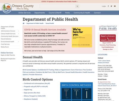 STD Testing at Ottawa County Department of Public Health