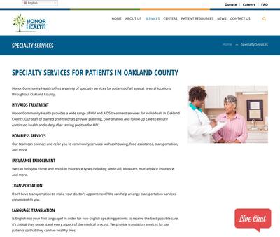 STD Testing at Honor Community Health Orchard Lake Center