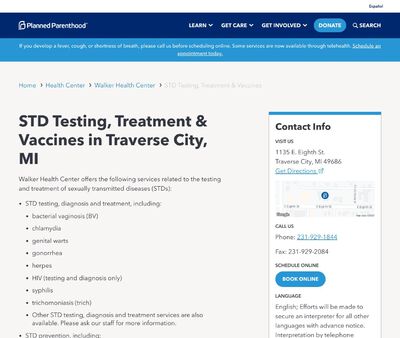 STD Testing at Walker Health Center