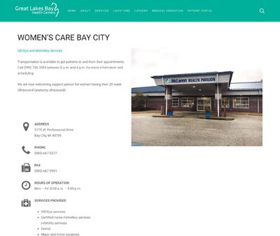 STD Testing at Women's Care Bay City