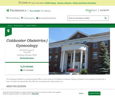 STD Testing at ProMedica Coldwater Obstetrics & Gynecology