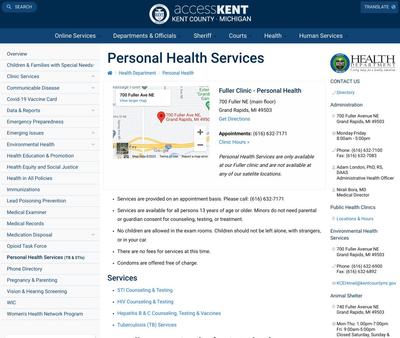 STD Testing at Kent County Health Department