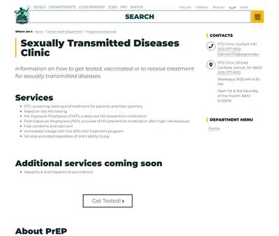 STD Testing at Wayne Health — Detroit Public Health STD Clinic