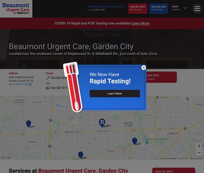 STD Testing at Beaumont Urgent Care, Garden City