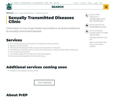 STD Testing at Wayne Health - Detroit Public Health STD Clinic