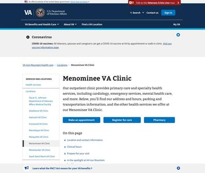 STD Testing at Menominee VA Clinic