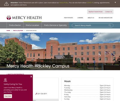 STD Testing at Mercy Health Hackley Campus