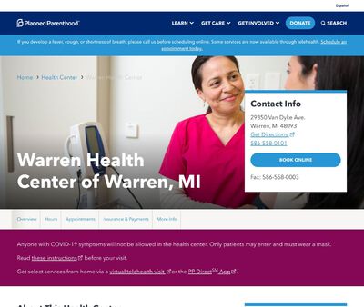 STD Testing at Planned Parenthood of Michigan Warren Health Center
