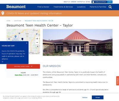 STD Testing at Beaumont Teen Health Center - Taylor