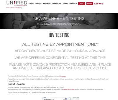 STD Testing at UNIFIED HIV Health and Beyond
