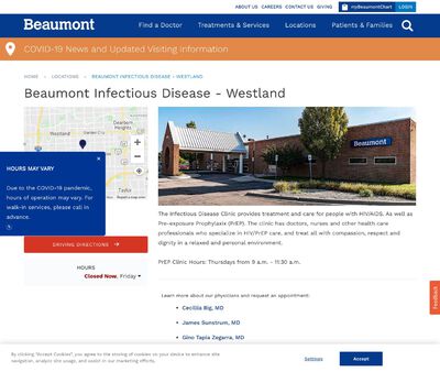 STD Testing at Beaumont Infectious Disease - Westland