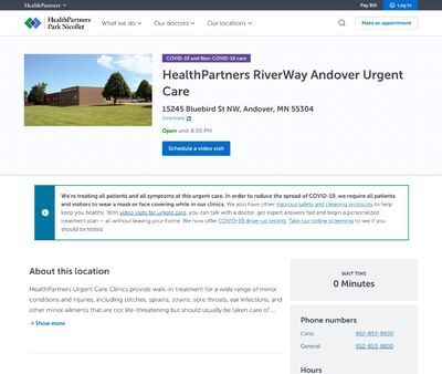 STD Testing at HealthPartners Riverway Urgent Care Andover