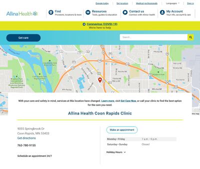 STD Testing at Allina Health Coon Rapids Clinic