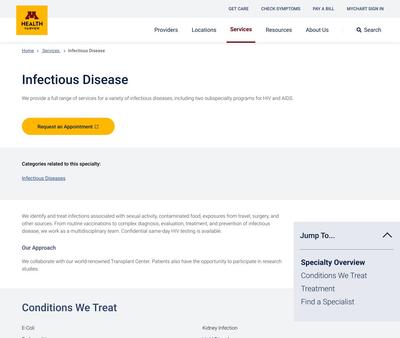 STD Testing at M Health Fairview Center for Sexual Health