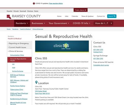 STD Testing at Clinic 555 — Ramsey County Health Department