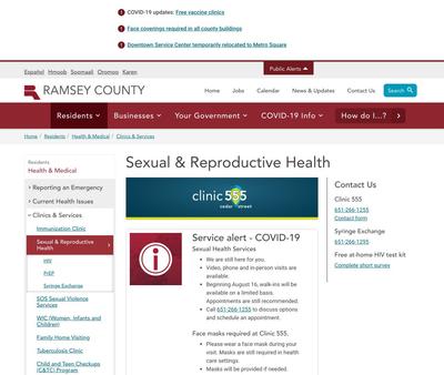 STD Testing at Saint Paul Ramsey County Public Health Center — Clinic 555