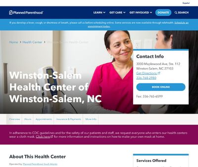 STD Testing at Winston-Salem Health Center