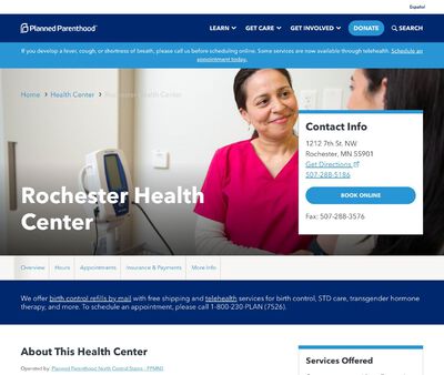 STD Testing at Planned Parenthood Minnesota North Dakota South Dakota (Rochester Clinic)