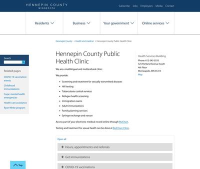 STD Testing at Hennepin County Public Health