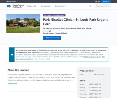 STD Testing at Park Nicollet Urgent Care