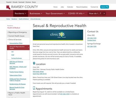 STD Testing at Ramsey County Health department