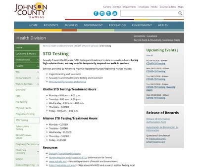 STD Testing at Johnson County STD Clinic