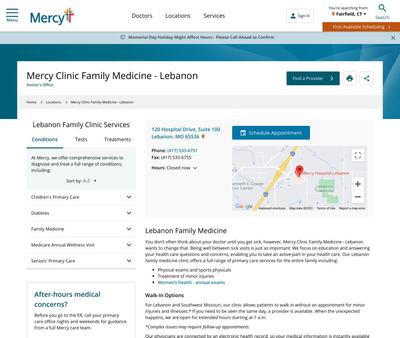 STD Testing at Mercy Clinic Family Medicine — Lebanon