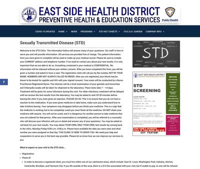 STD Testing at East Side Health District