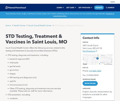 STD Testing at Planned Parenthood St. Louis