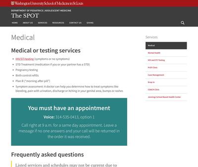 STD Testing at The SPOT Youth Center