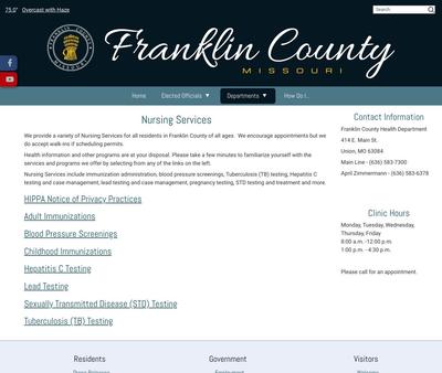 STD Testing at Franklin County Health Department