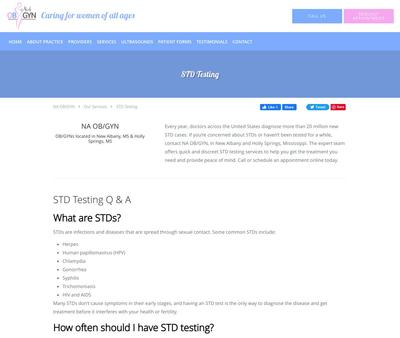 STD Testing at NA OB/GYN