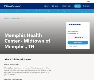 STD Testing at Planned Parenthood: Memphis Health Center - Town of Memphis, TN