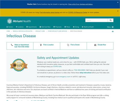 STD Testing at Atrium Health Albemarle Medical Services