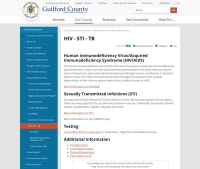 STD Testing at Guilford County Health Department