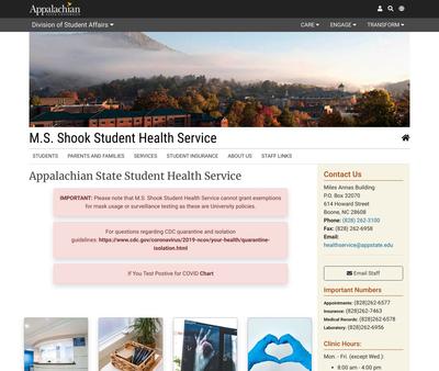 STD Testing at Appalachian State University: Student Health Service