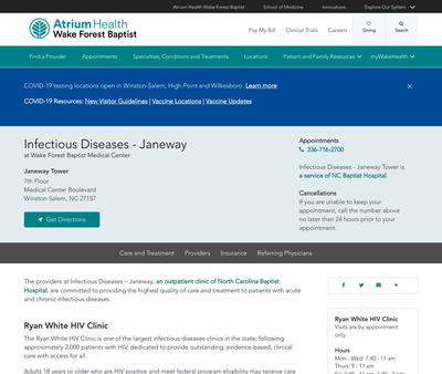 STD Testing at Atrium Health Wake Forest Baptist | Infectious Diseases - Janeway