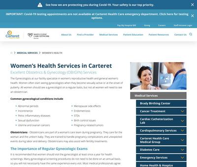 STD Testing at Carteret Health Care