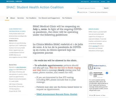 STD Testing at Student Health Action Coalition (SHAC)