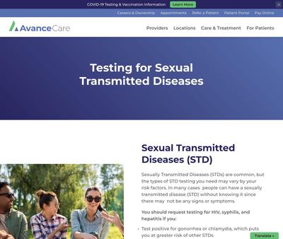 STD Testing at Avance Primary Care - Morrisville