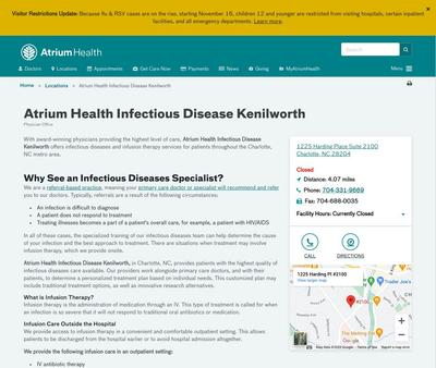 STD Testing at Atrium Health Infectious Disease Kenilworth