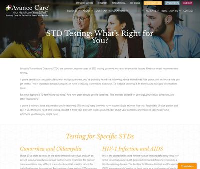 STD Testing at Avance Care