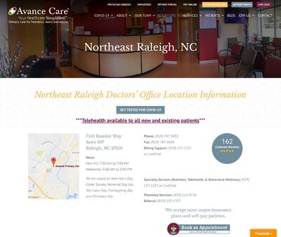 STD Testing at Avance Primary Care - Northeast Raleigh