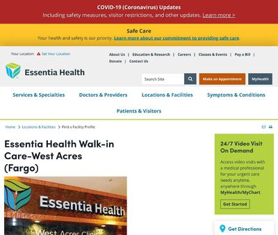 STD Testing at Essential Health Walk-in Care-West Acres (Fargo)