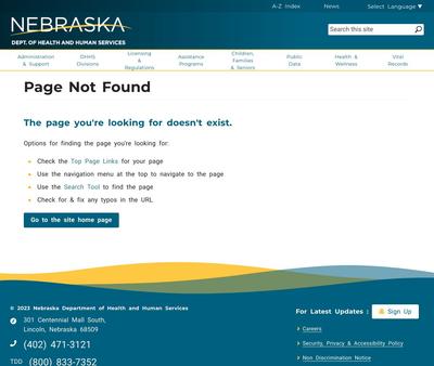 STD Testing at Nebraska Department of Health & Human Services