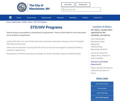 STD Testing at Manchester Health Department