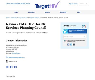 STD Testing at Newark EMA HIV Health Services Planning Council