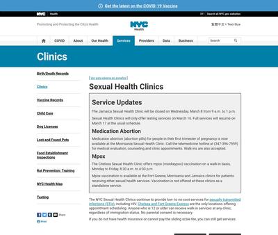 STD Testing at Chelsea Sexual Health Clinic