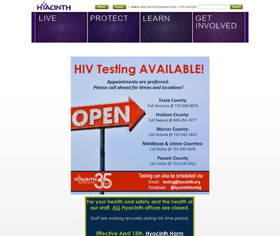 STD Testing at Hyacinth AIDS Foundation, Mercer County Office